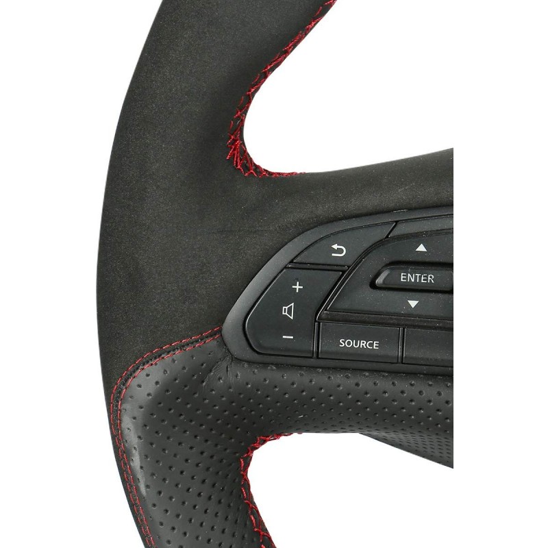 Loncky Auto Custom Fit OEM Black Genuine Leather Suede Car Steering Wheel Cover for Infiniti Q50